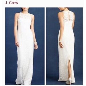 J. Crew Pamela ivory lace silk wedding gown C3008